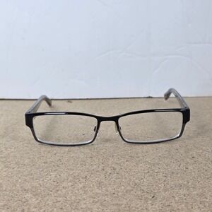 Randy Jackson Eyeglasses 1003 Black Rectangular Full Rim Metal Eyewear